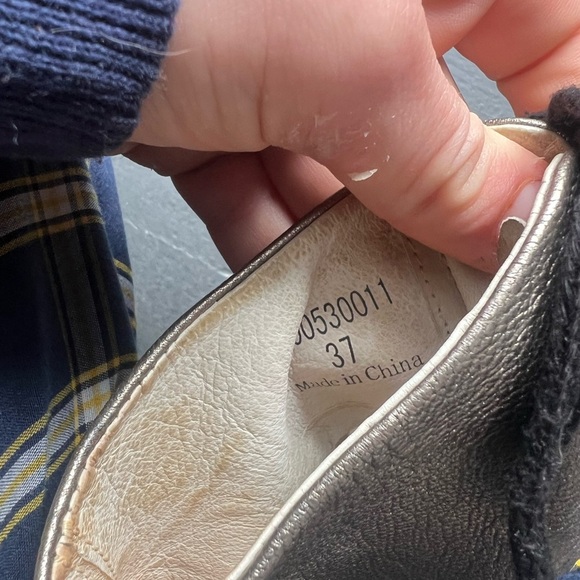 Fly London Ylva Lace Up Silver Metallic Sandals, size 37 - Picture 6 of 7